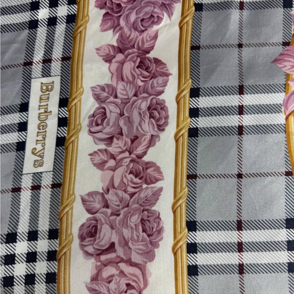 ❤️Burberry Floral Plaid Women's Scarf - Picture 8 of 11